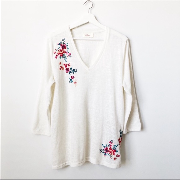 Anthropologie Tops - Anthropologie • Deletta • Floral Embroidered Top